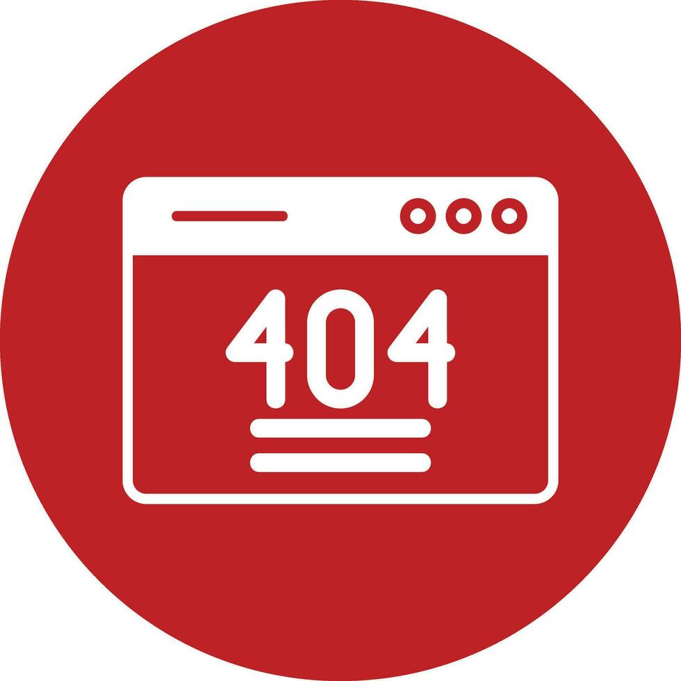 404 Error Vector Icon
