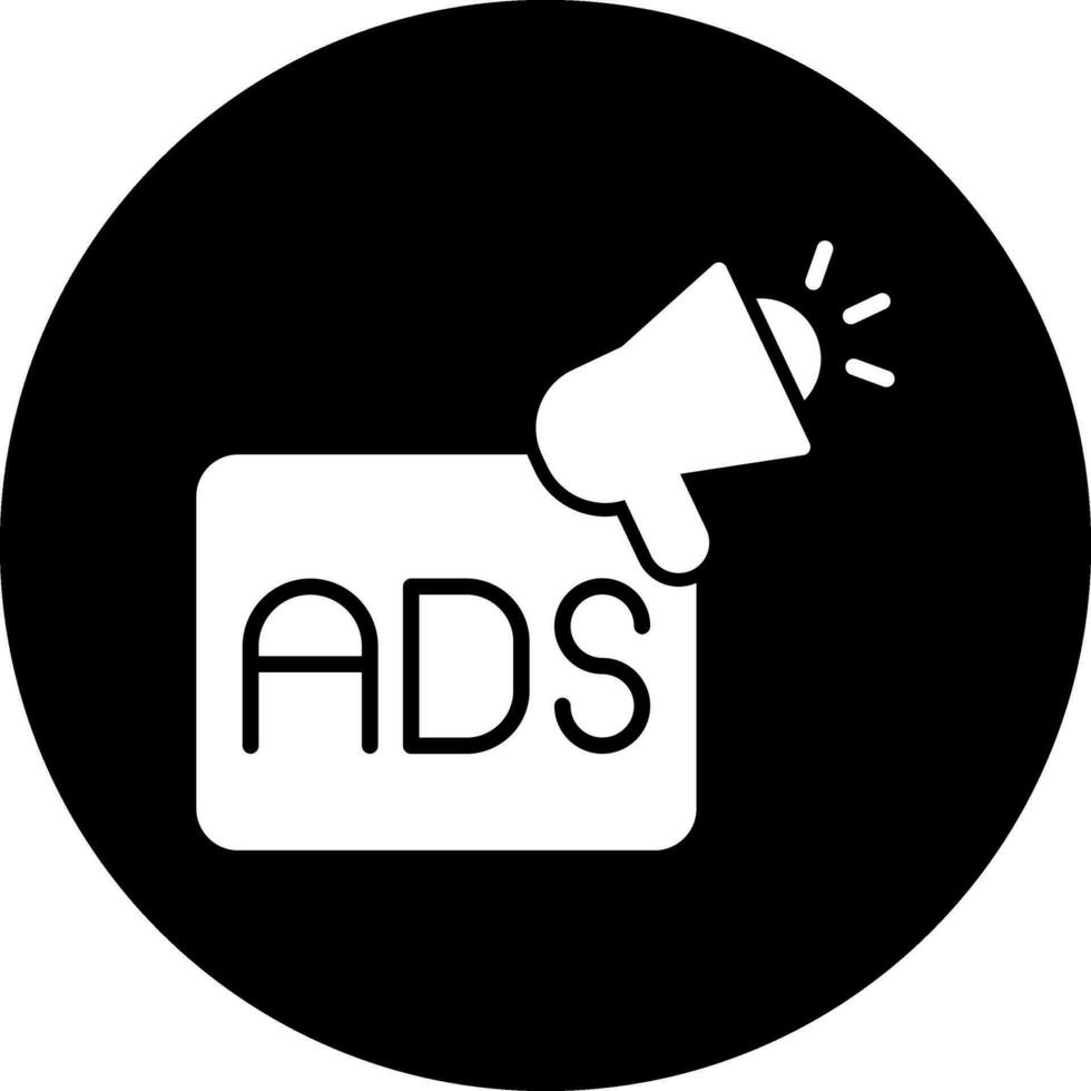 icono de vector de publicidad