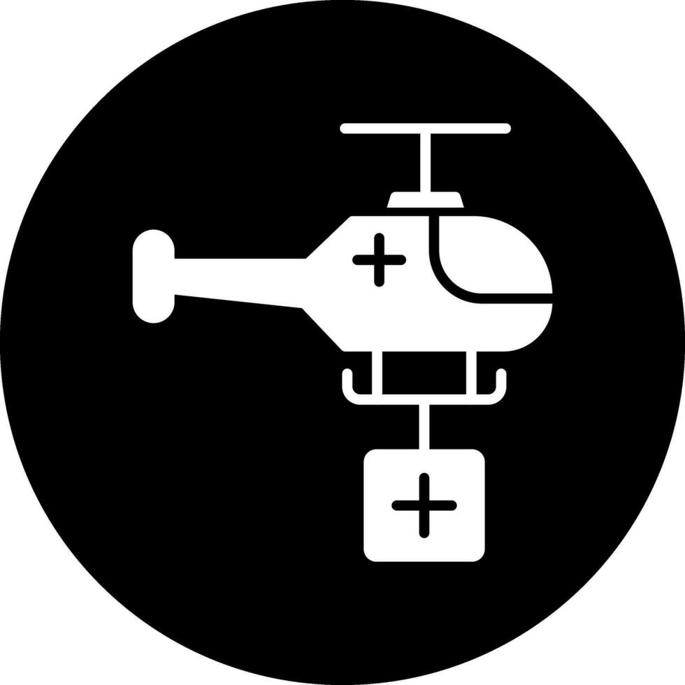 icono de vector de helicóptero