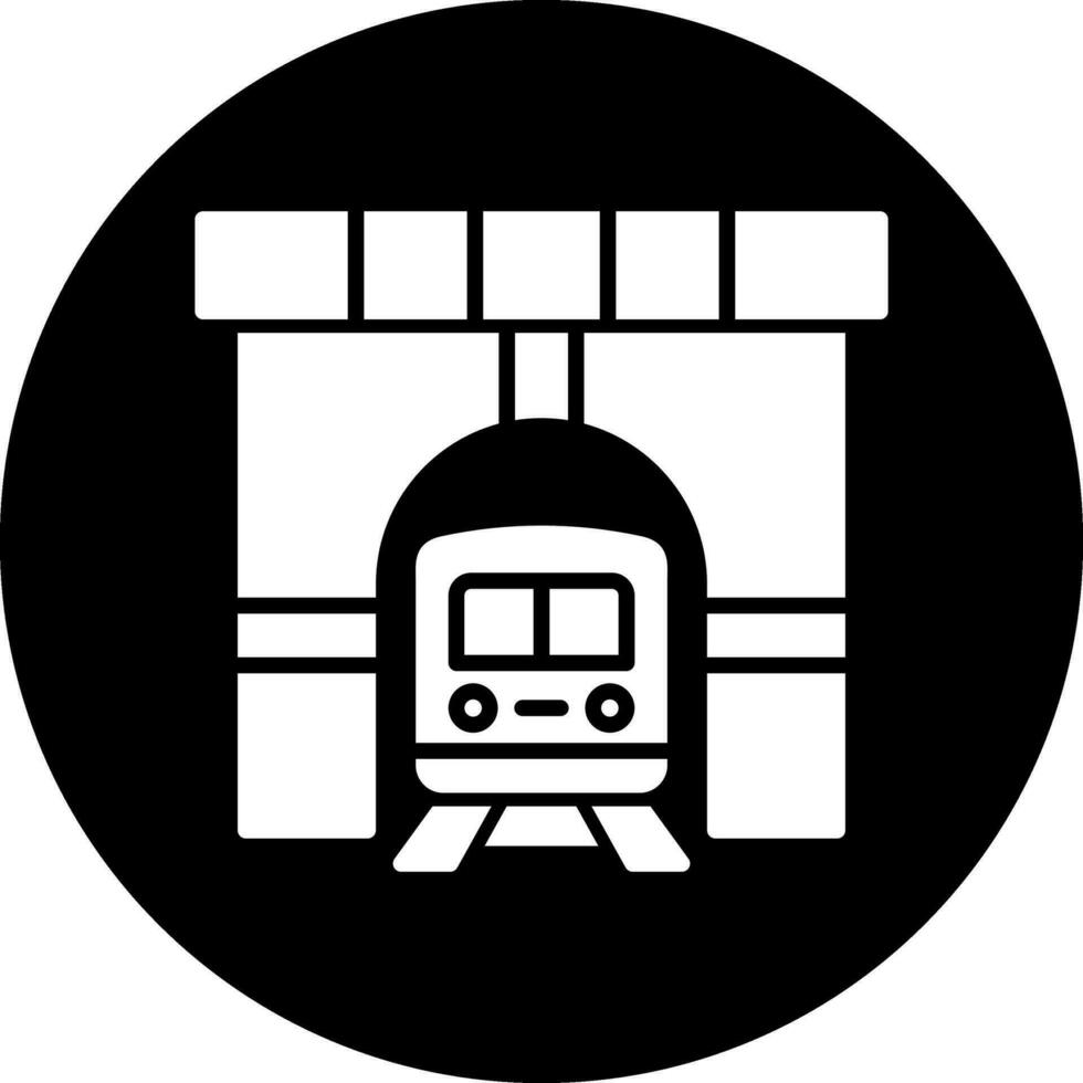 icono de vector de túnel