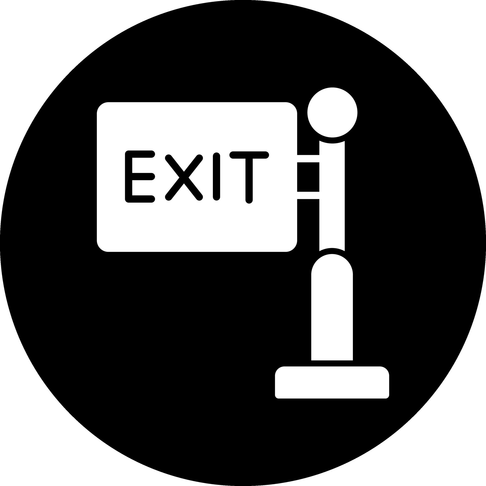Exit Sign Vector Icon 31005928 Vector Art at Vecteezy