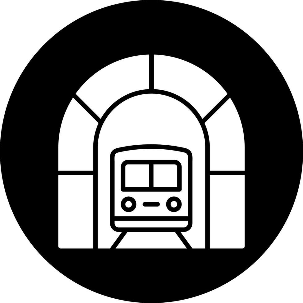 icono de vector de túnel