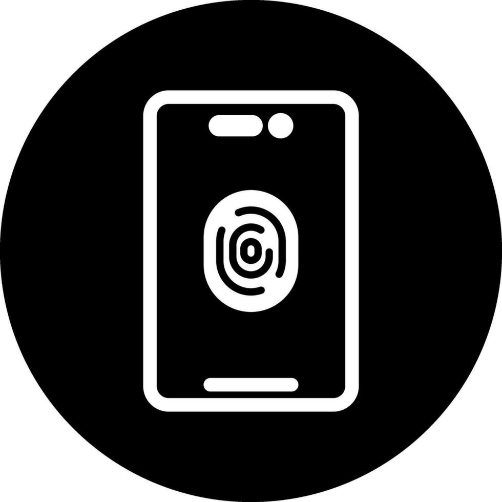 Mobile Fingerprint Vector Icon