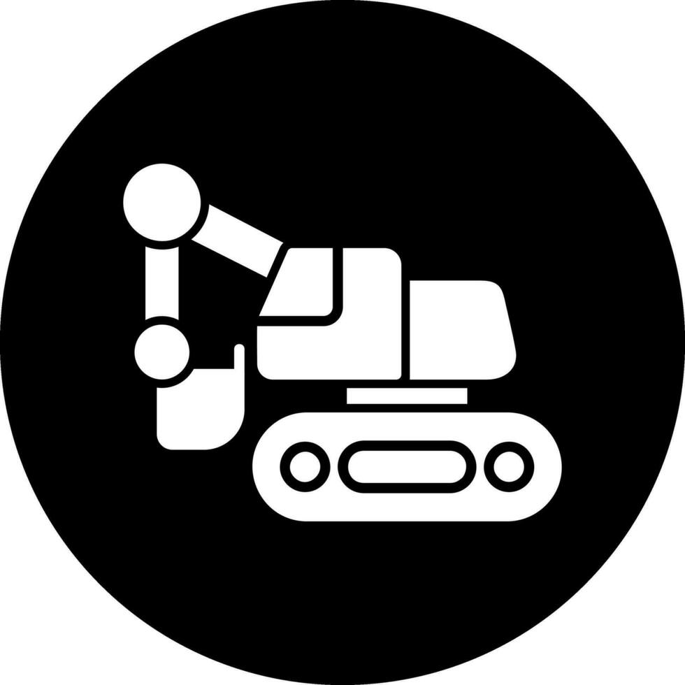 icono de vector de excavadora