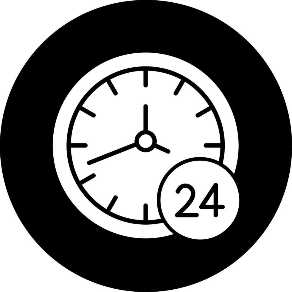 Icono de vector de 24 horas