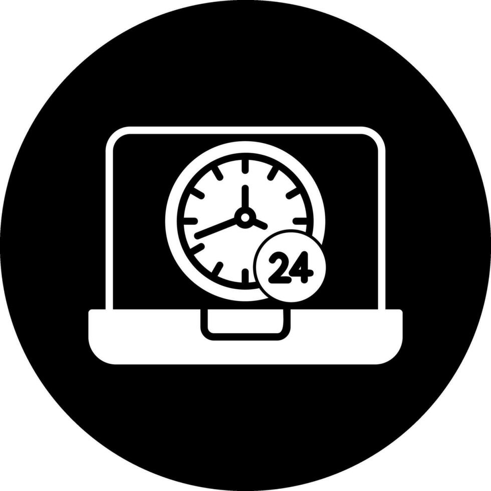 Icono de vector de 24 horas