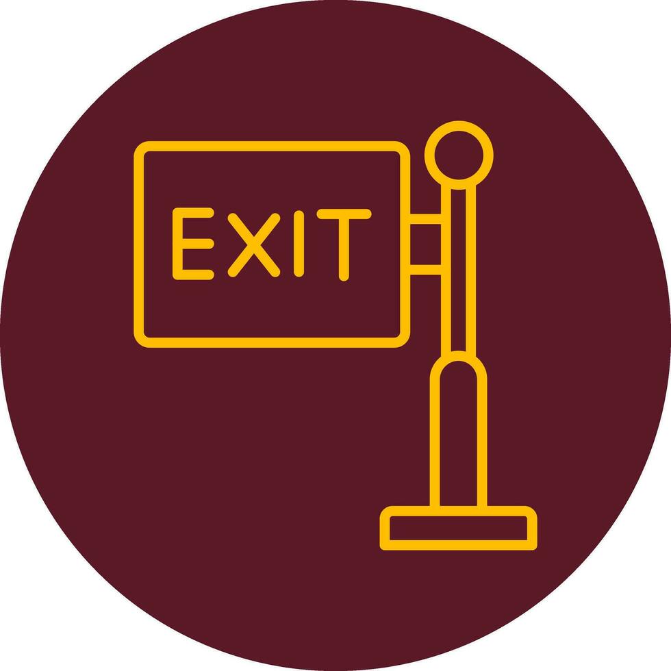 Exit Sign Vector Icon