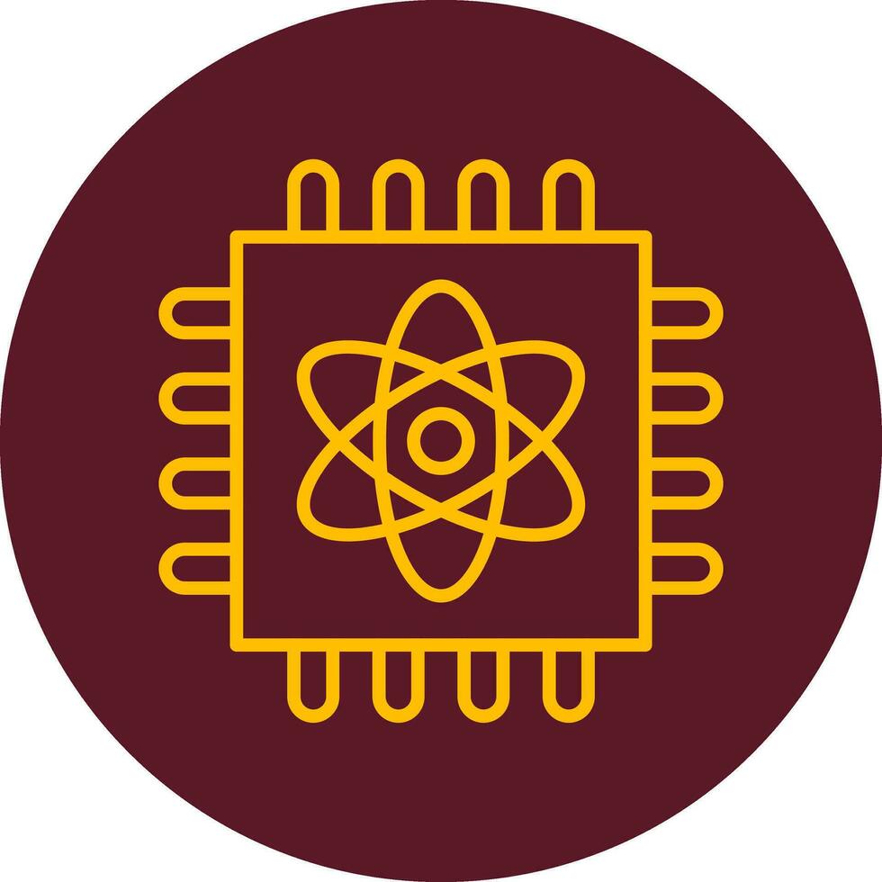 Quantum Computing Vector Icon