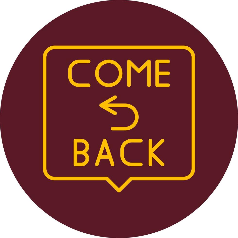 Come Back Vector Icon