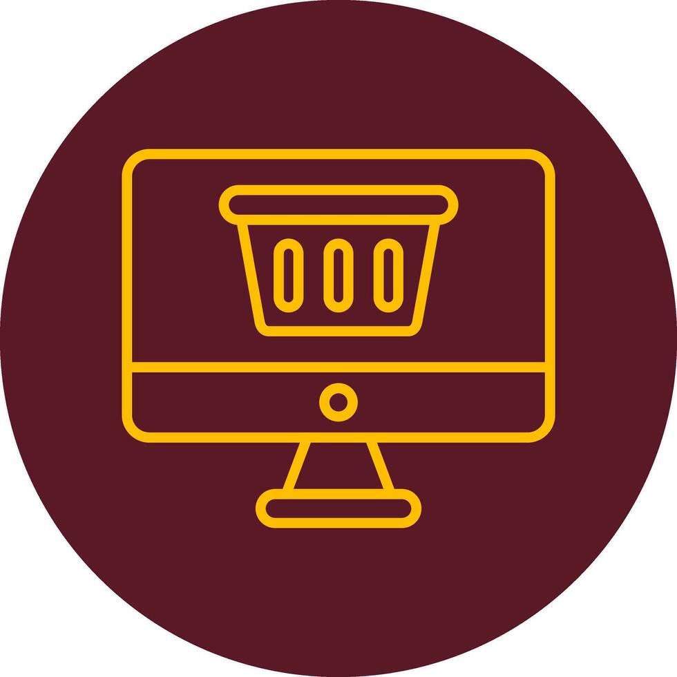 icono de vector de compras en línea