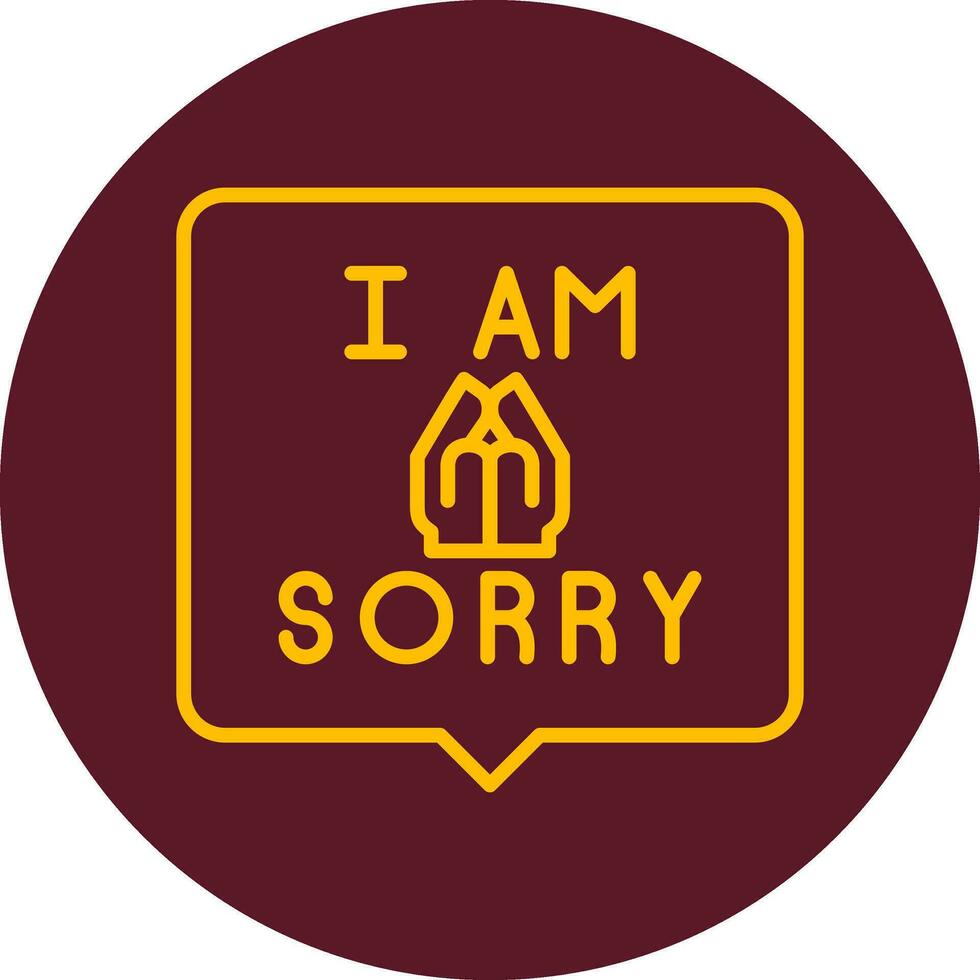 I Am Sorry Vector Icon