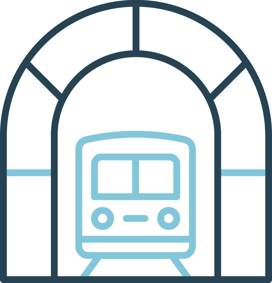 icono de vector de túnel