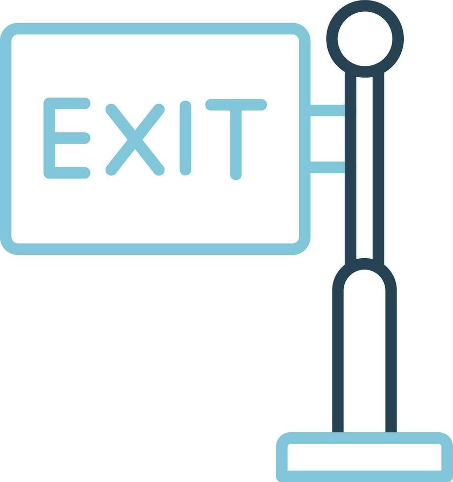 Exit Sign Vector Icon