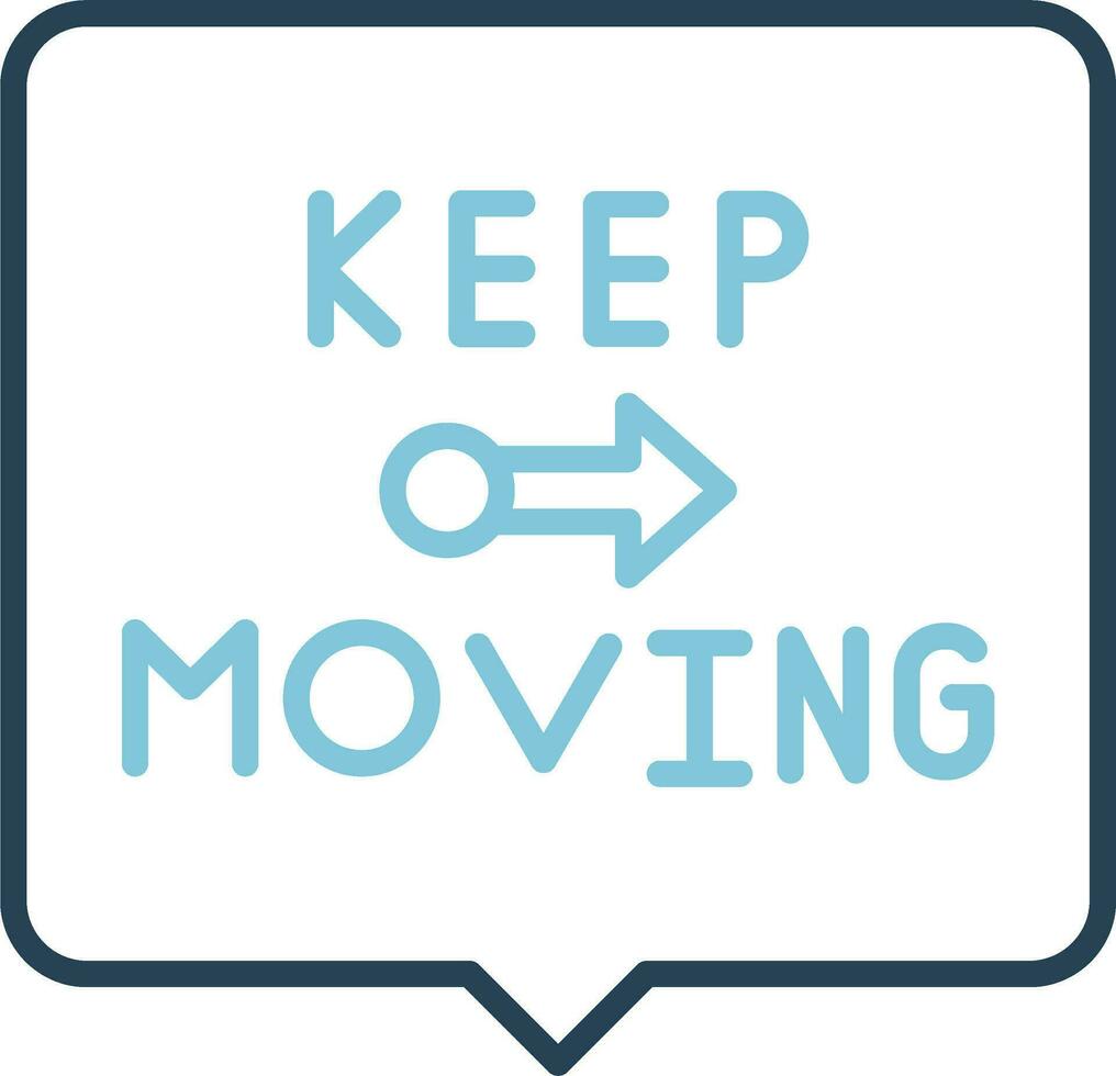 Keep Moving Vector Icon