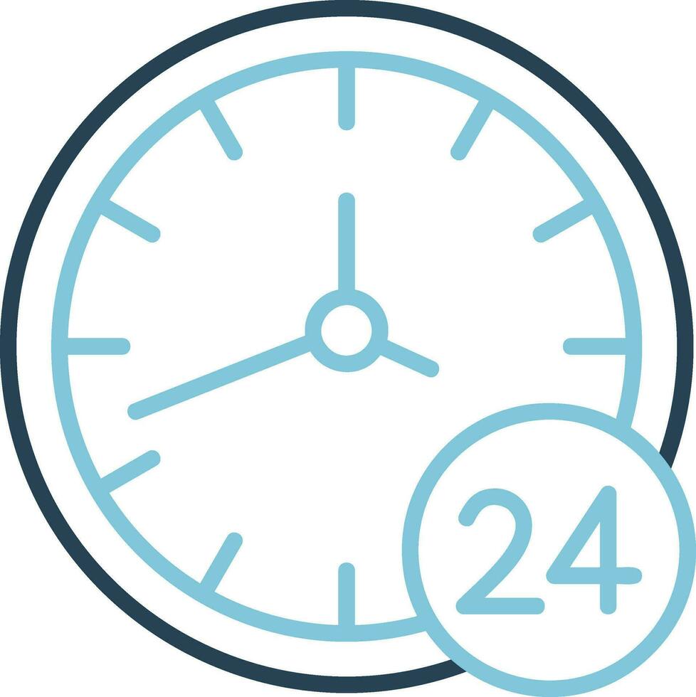 24 Hours Vector Icon