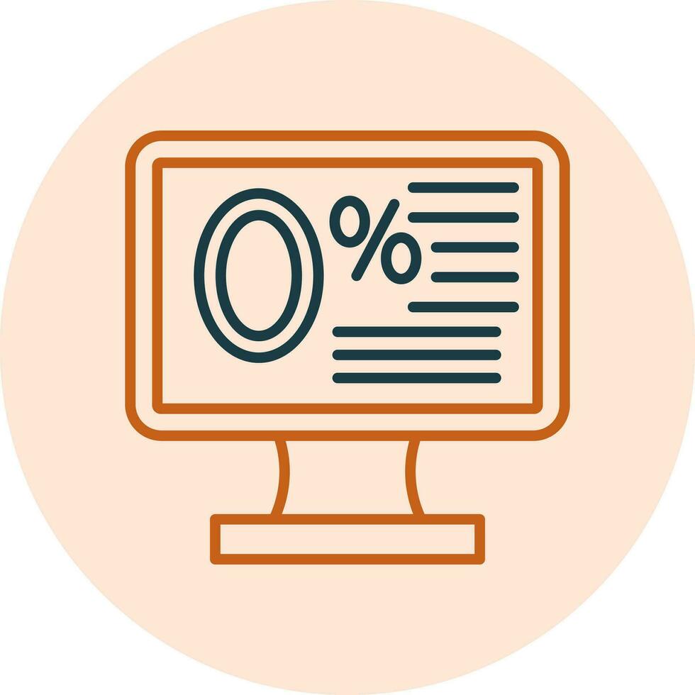 Zero Percent Vector Icon