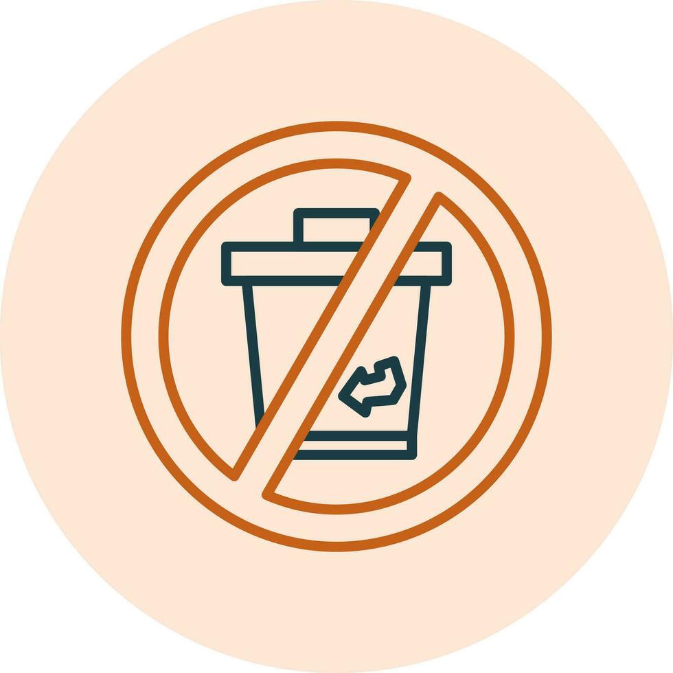 No Disposable Vector Icon