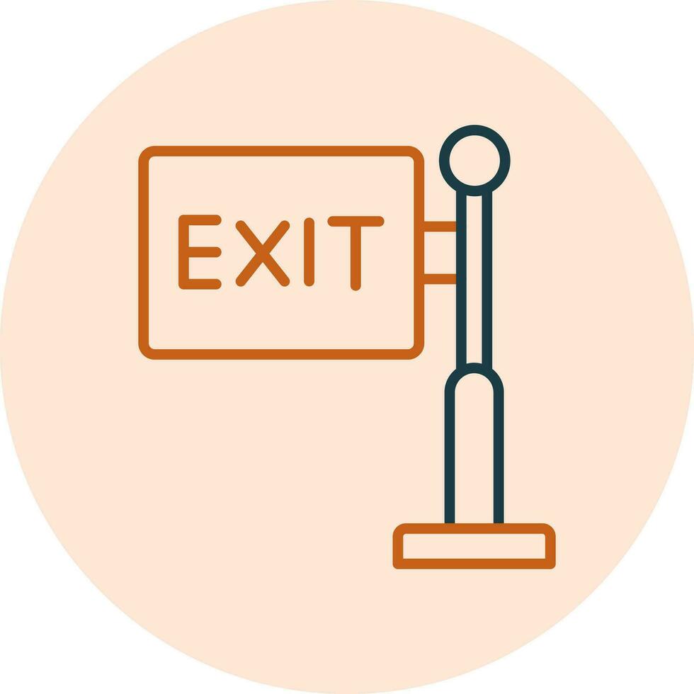 Exit Sign Vector Icon