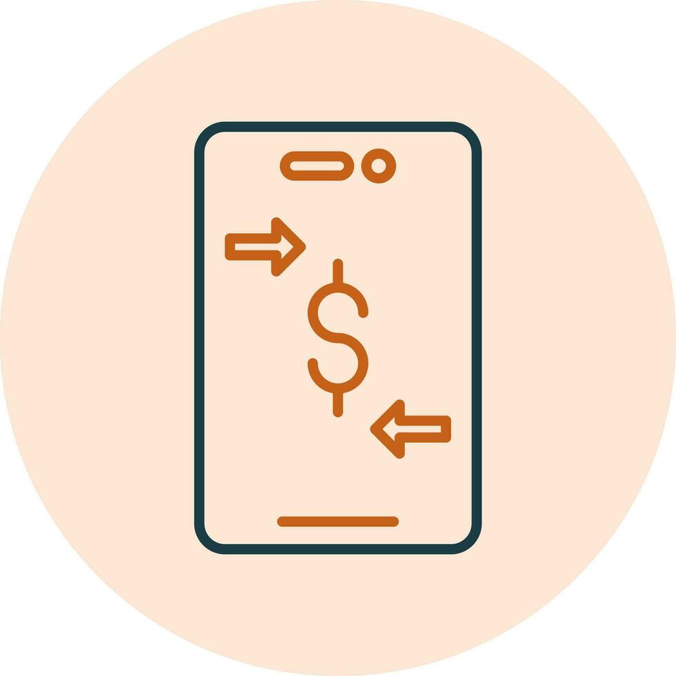 Online Money Transfer Vector Icon