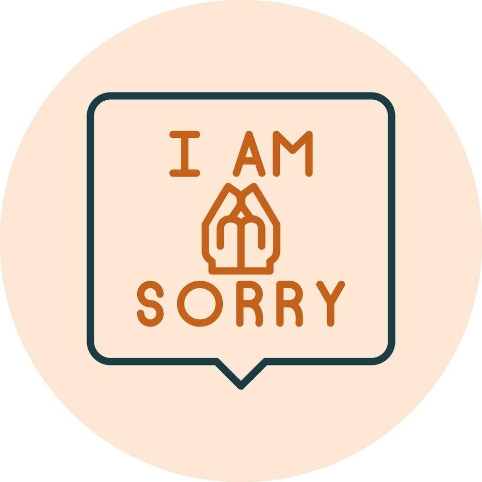 I Am Sorry Vector Icon