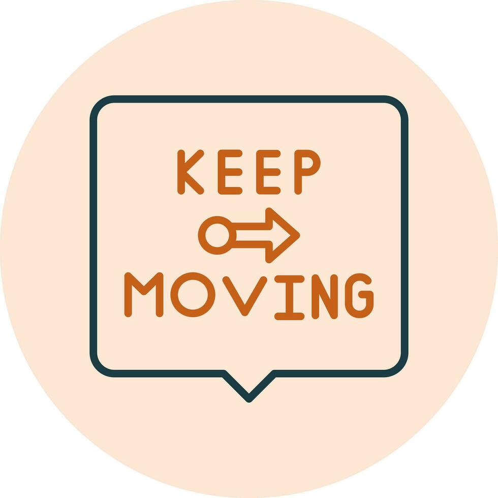 Keep Moving Vector Icon