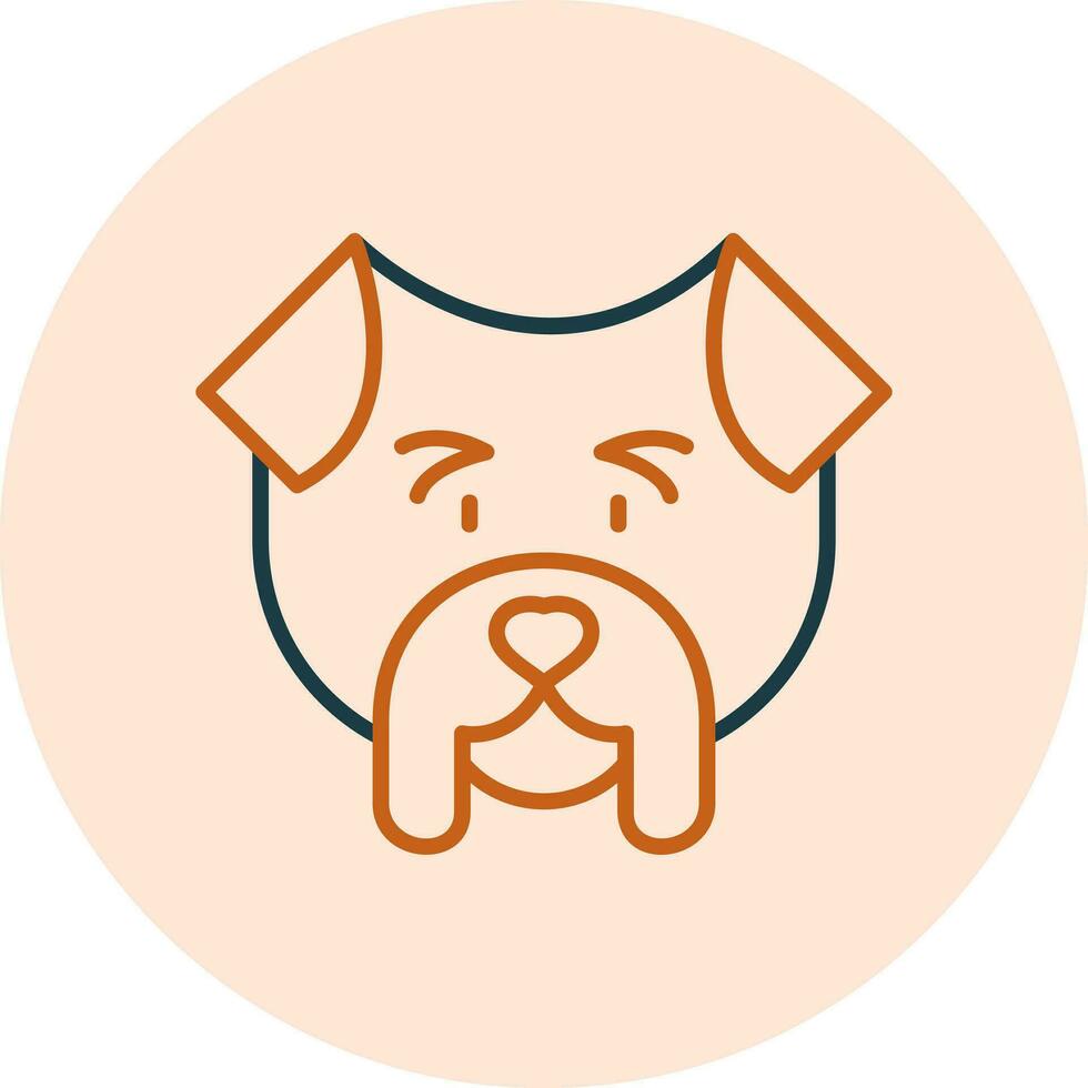icono de vector de bulldog