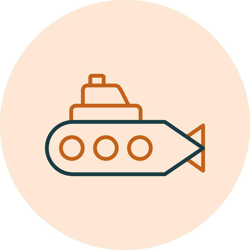 icono de vector submarino