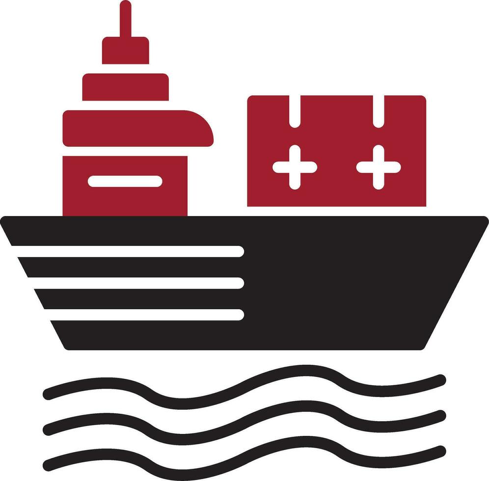 icono de vector de barco