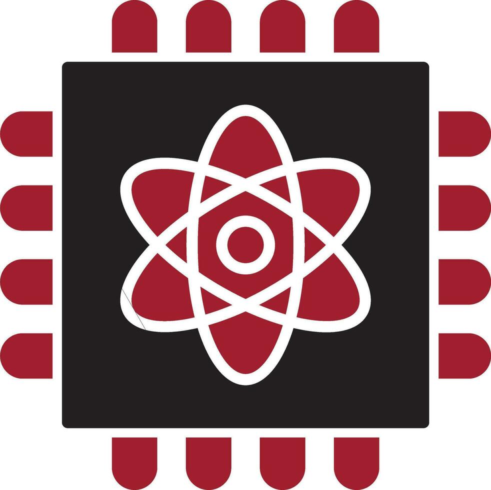 Quantum Computing Vector Icon