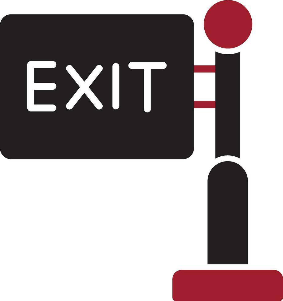 Exit Sign Vector Icon