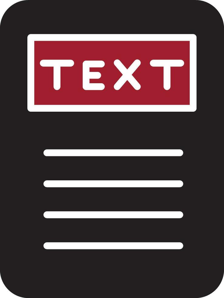 icono de vector de texto