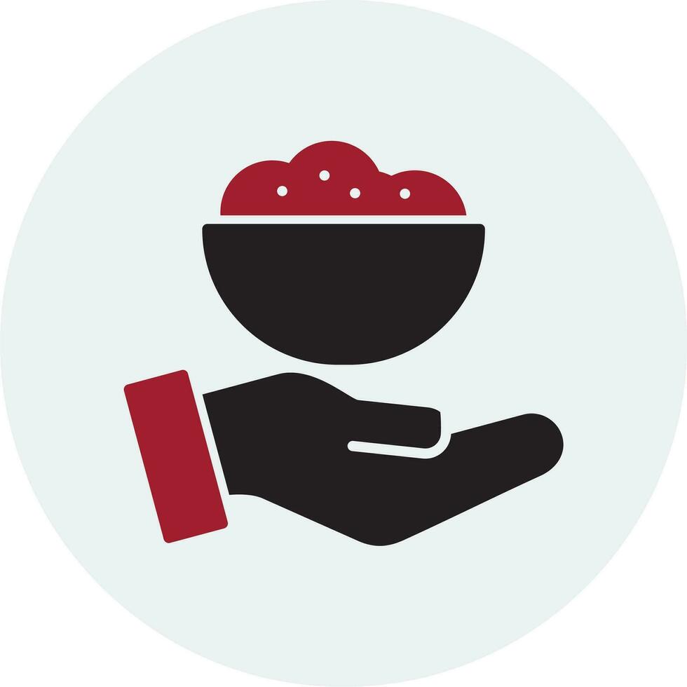 icono de vector de donación de alimentos