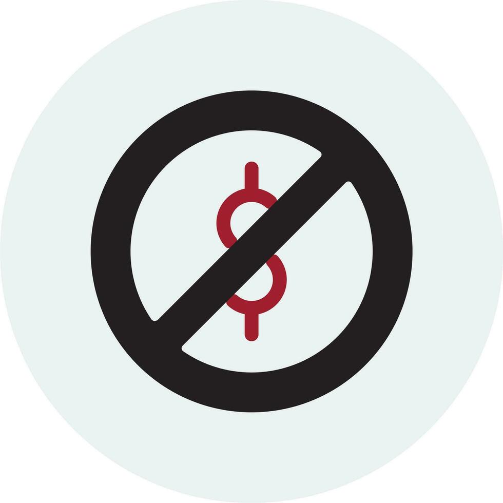 Cash Forbidden Vector Icon