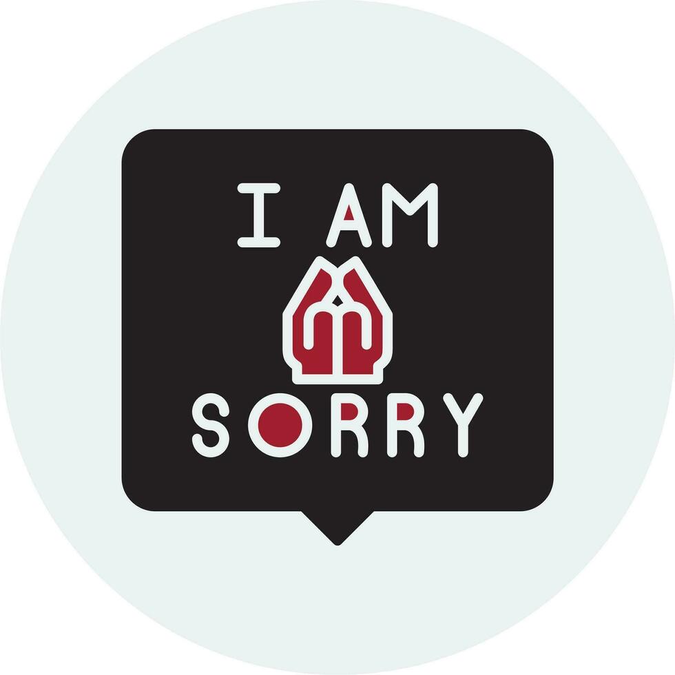 I Am Sorry Vector Icon