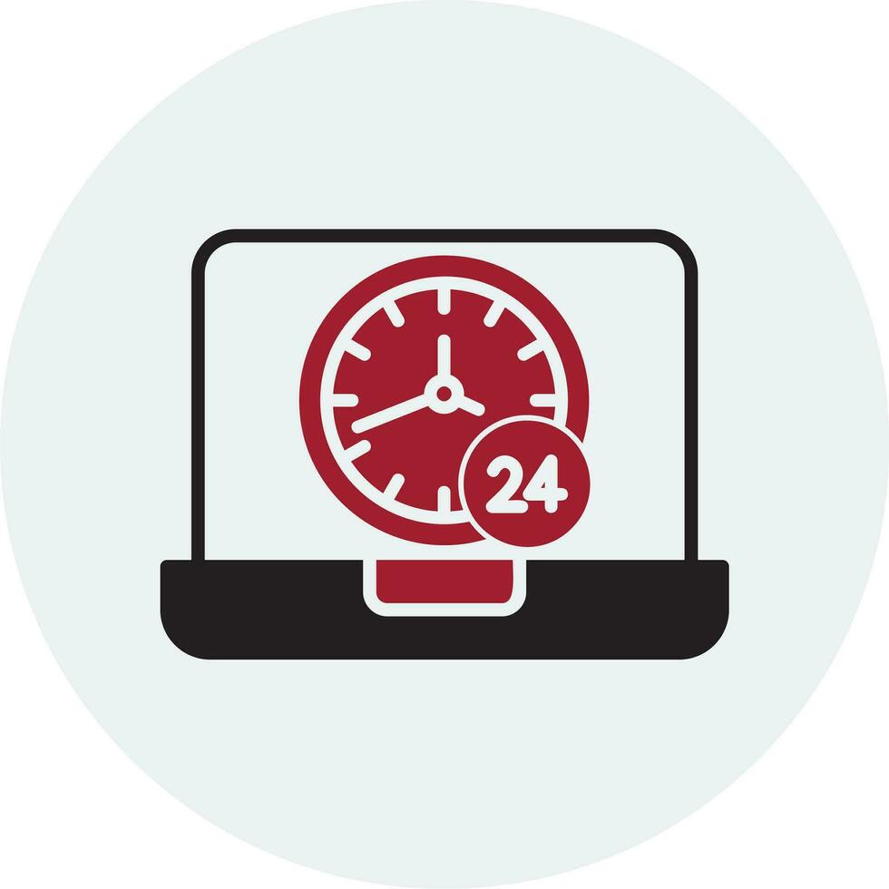 24 Hours Vector Icon