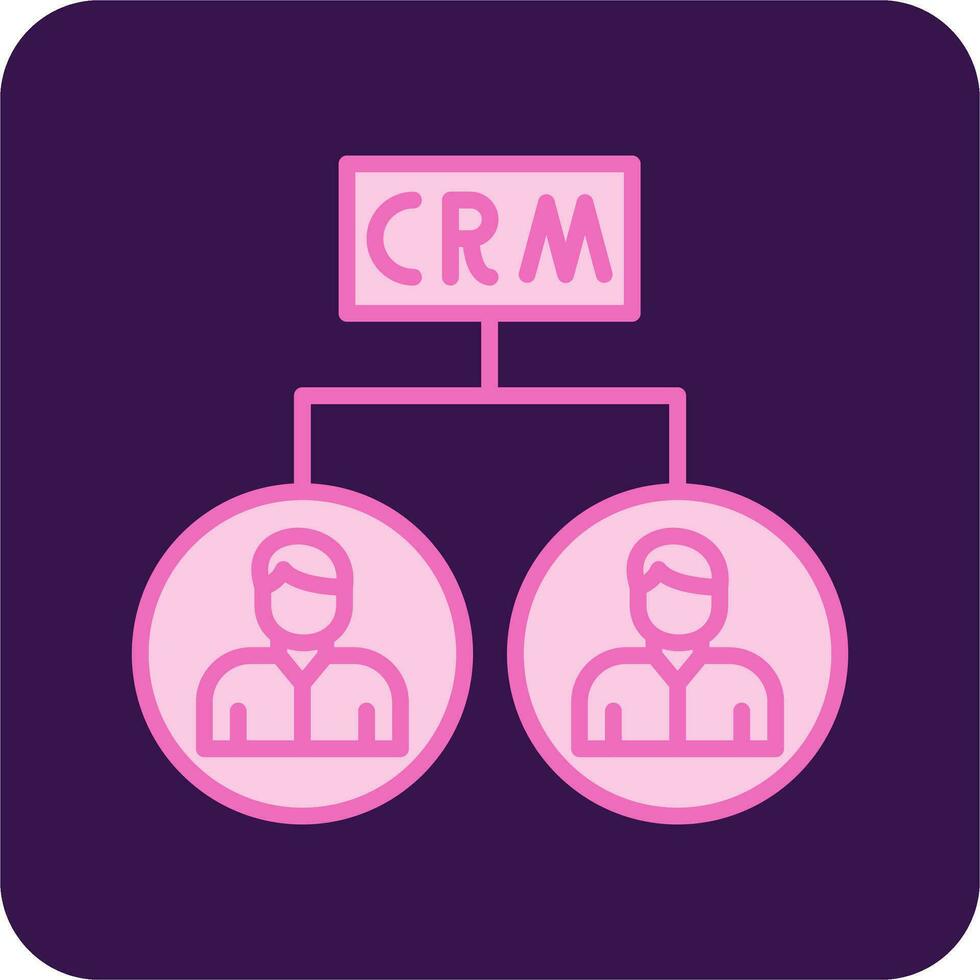 icono de vector de crm