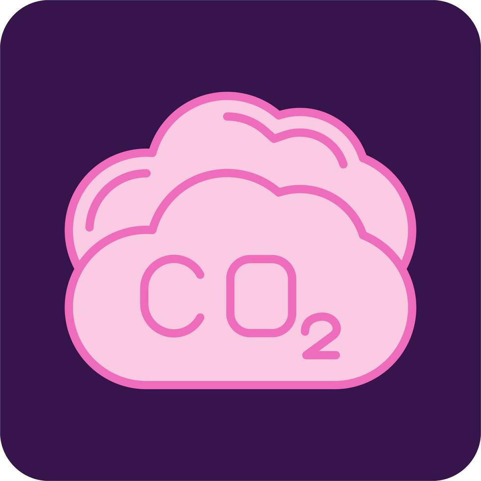 icono de vector de dióxido de carbono