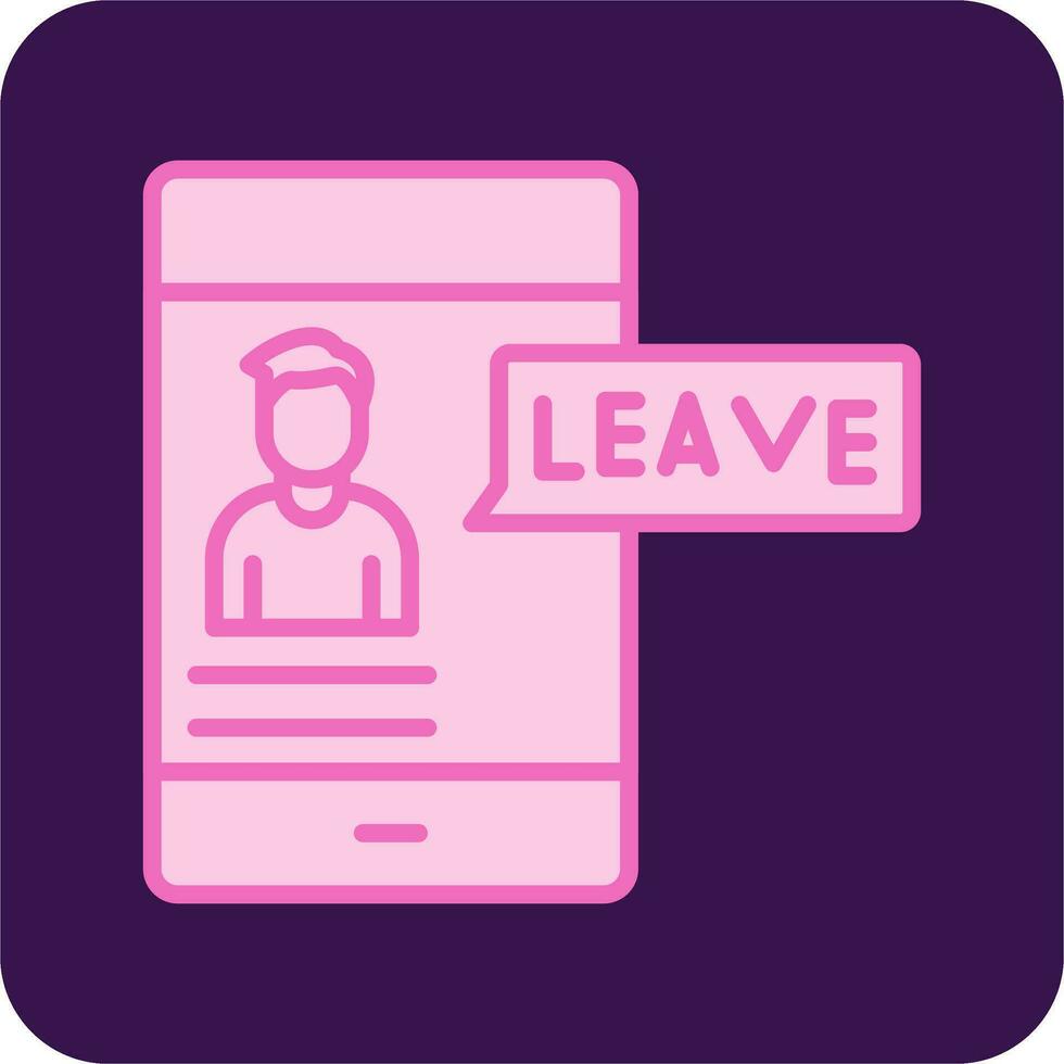 Leave Vector Icon