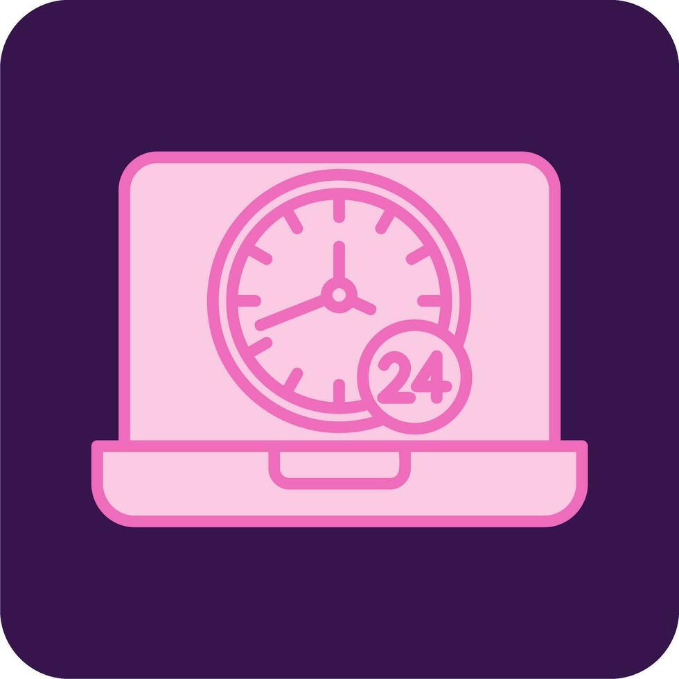 Icono de vector de 24 horas