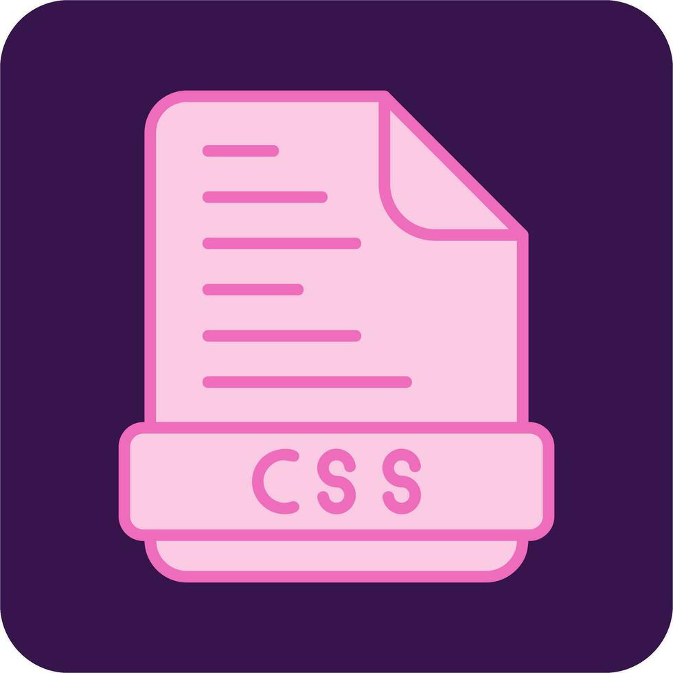 icono de vector de archivo css