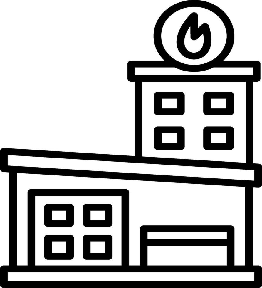 Fire Station Vector Icon