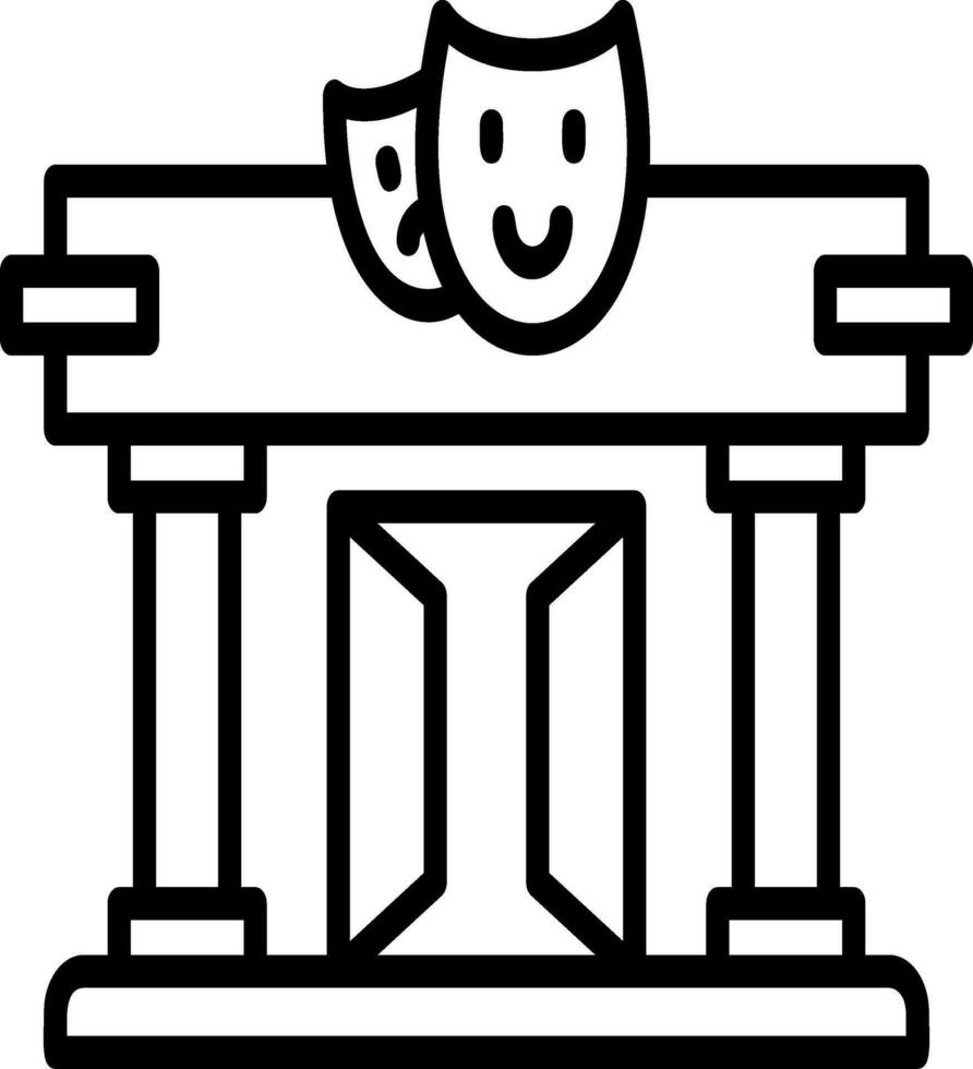 icono de vector de teatro