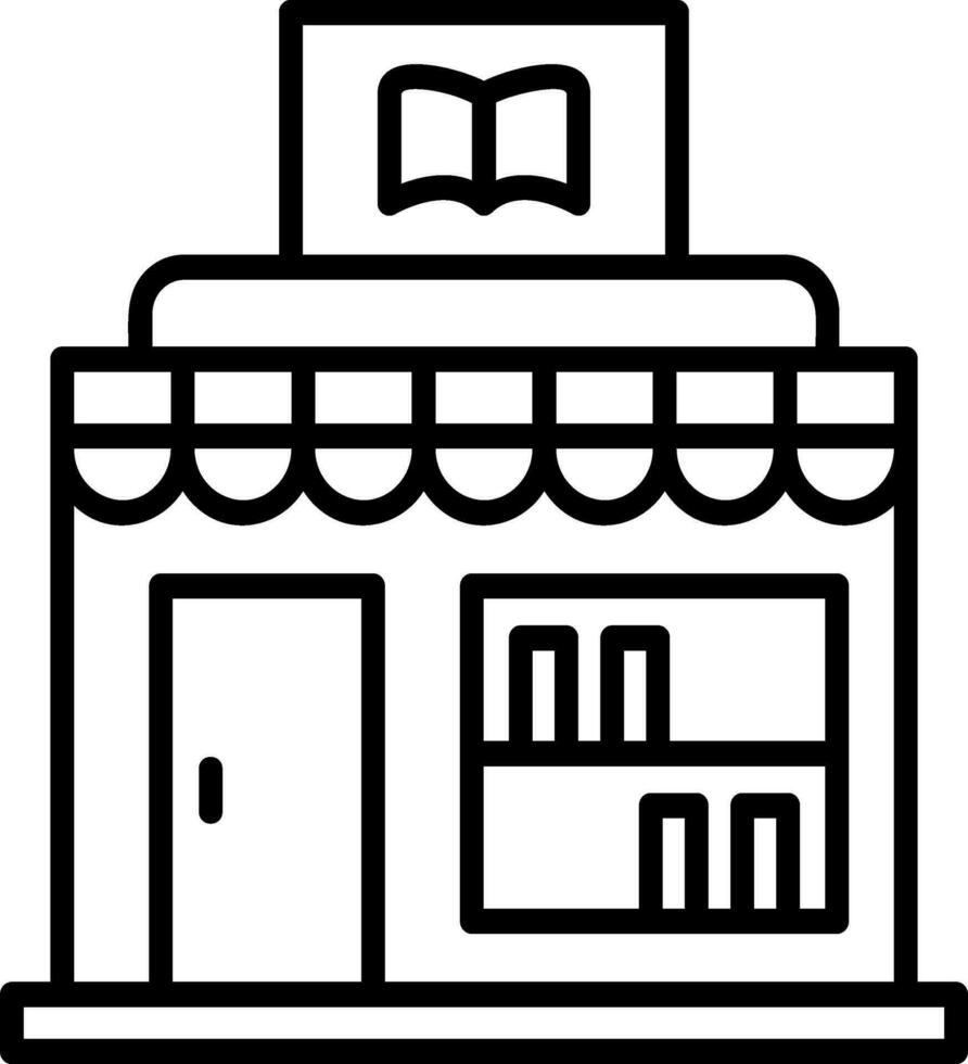 librería vector icono