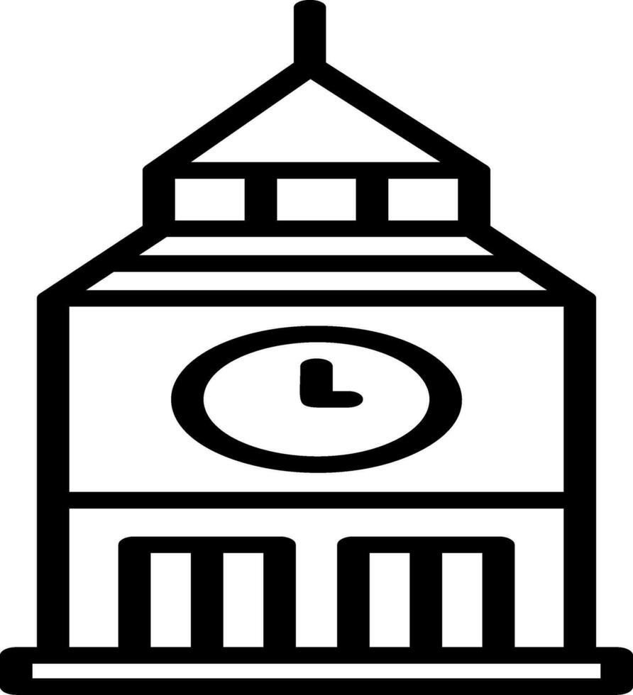 Clock Tower Vector Icon