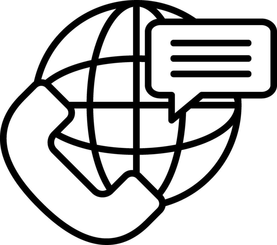 global comunicación vector icono