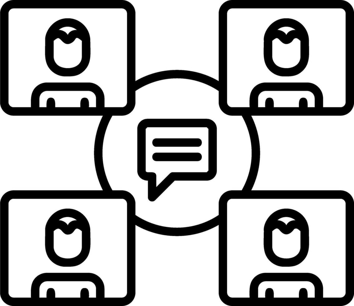 Group Chat Vector Icon 31011517 Vector Art at Vecteezy