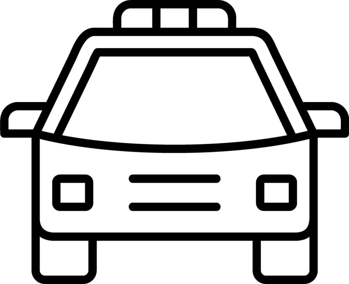 icono de vector de coche de policía