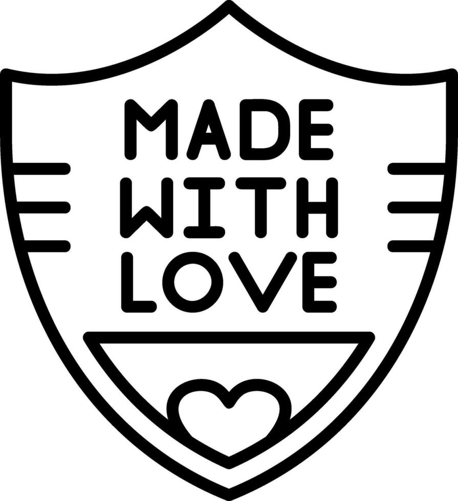 Made With Love Vector Icon