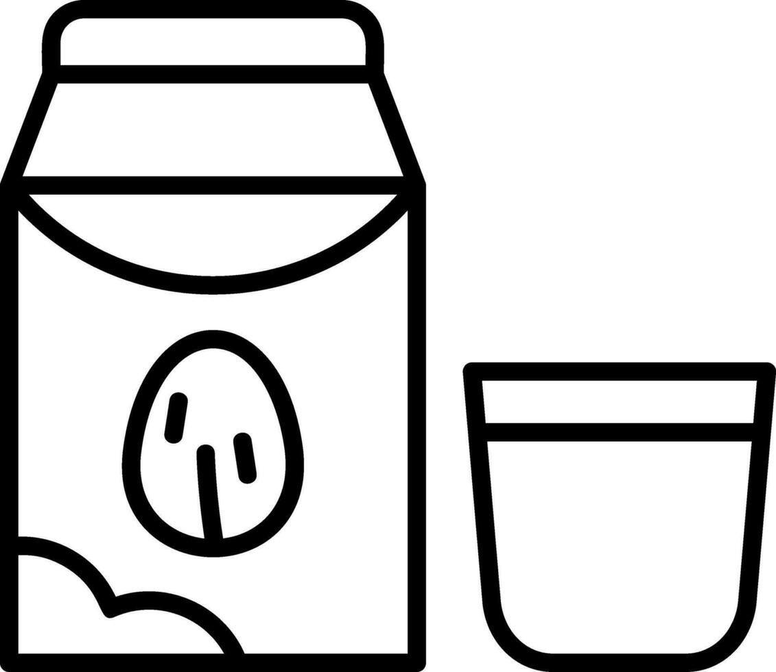 almond milk Vector Icon