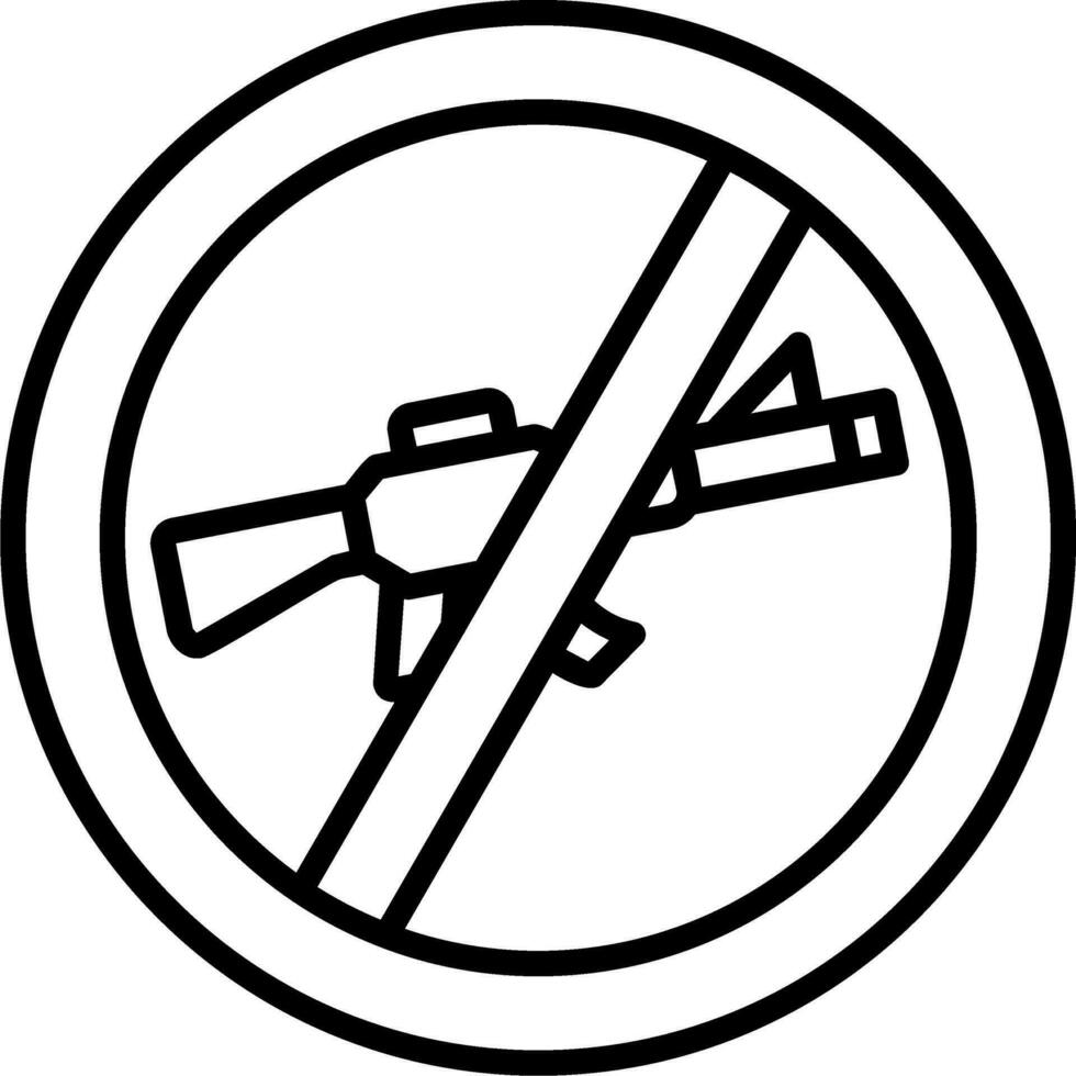 No Rifle Vector Icon